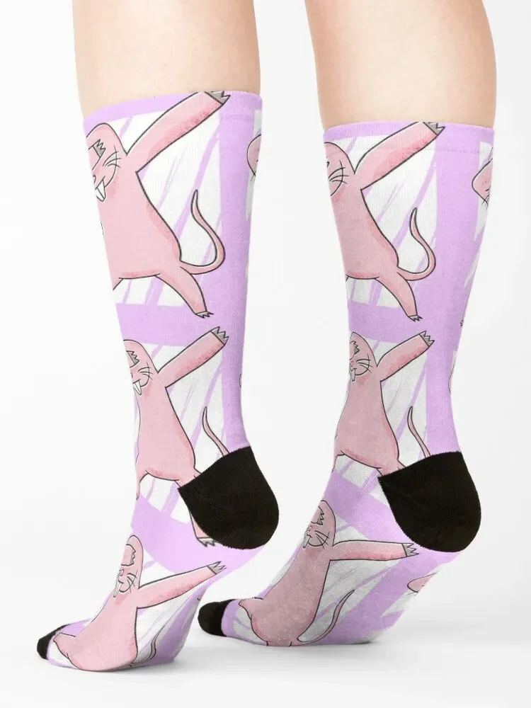 Dancing mole rat Socks cartoon Run Toe sports Men's Socks Women's