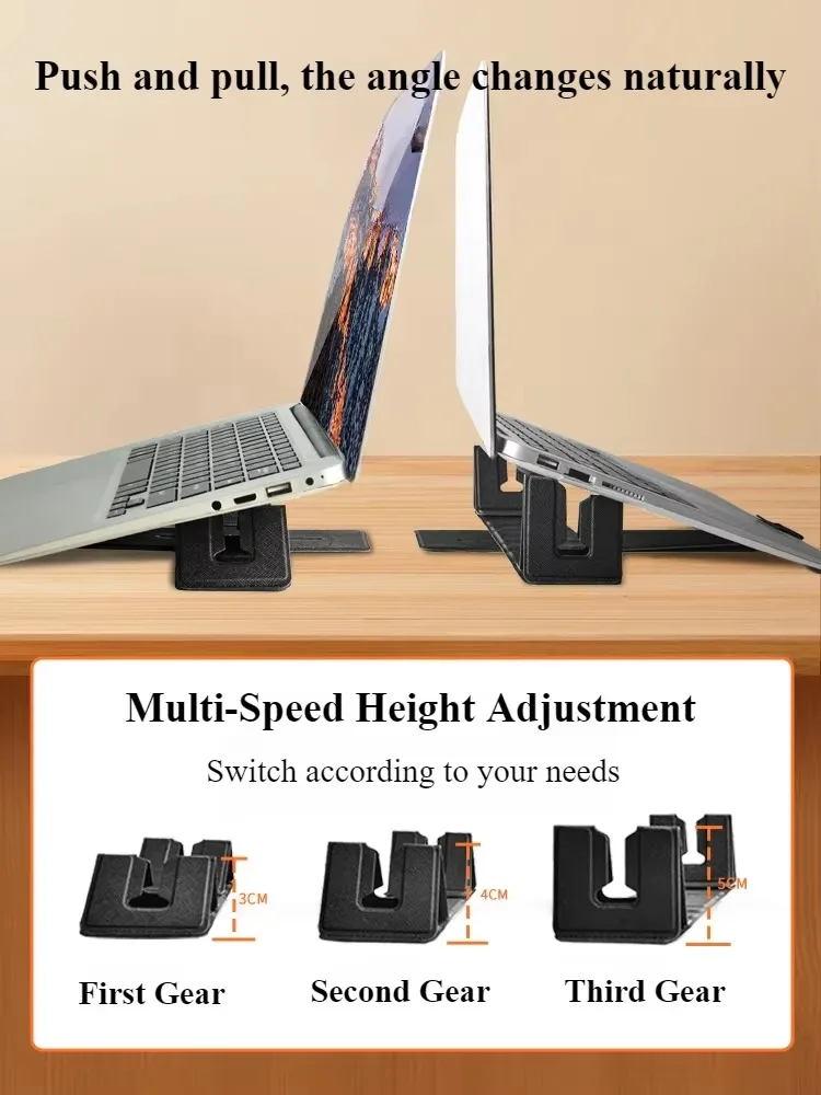 Eary Portable Foldable Laptop Stand Holder Vertical Heat Dissipation Riser Universal for Tablet Phone Notebook MacBook Air Pro