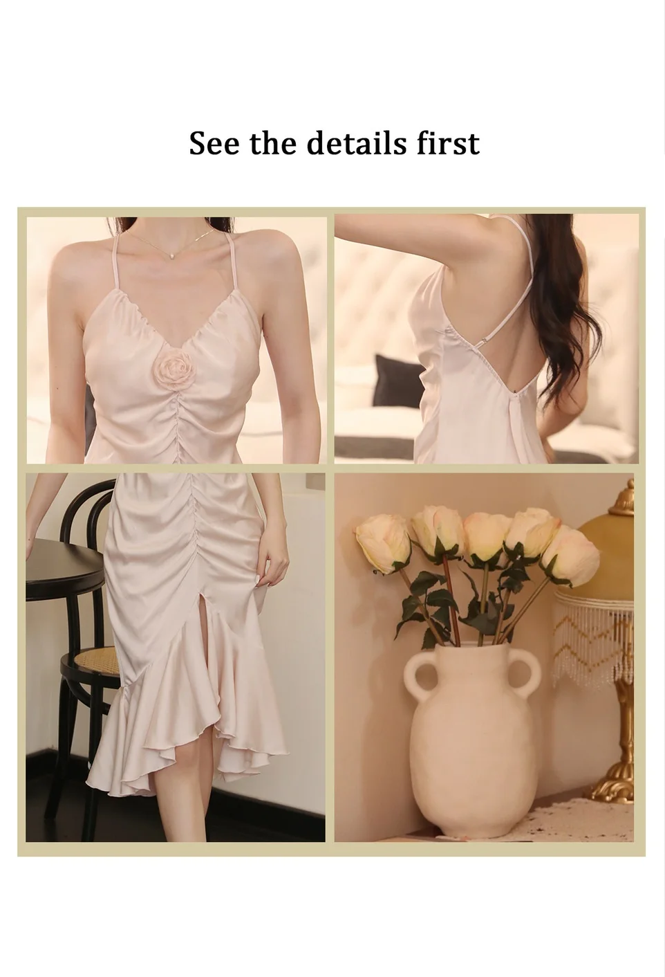 Women pajamas Summer sexy slip night dress Summer pajamas Cute girl home dress