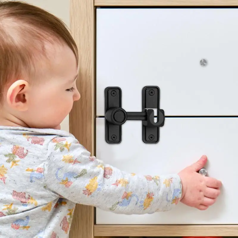 Sliding Barn Door Lock 90/180 Degree Heavy Duty Barn Door Latch Minimalist Barn Gate Lock Wear-resistant Hardware For Barn Door