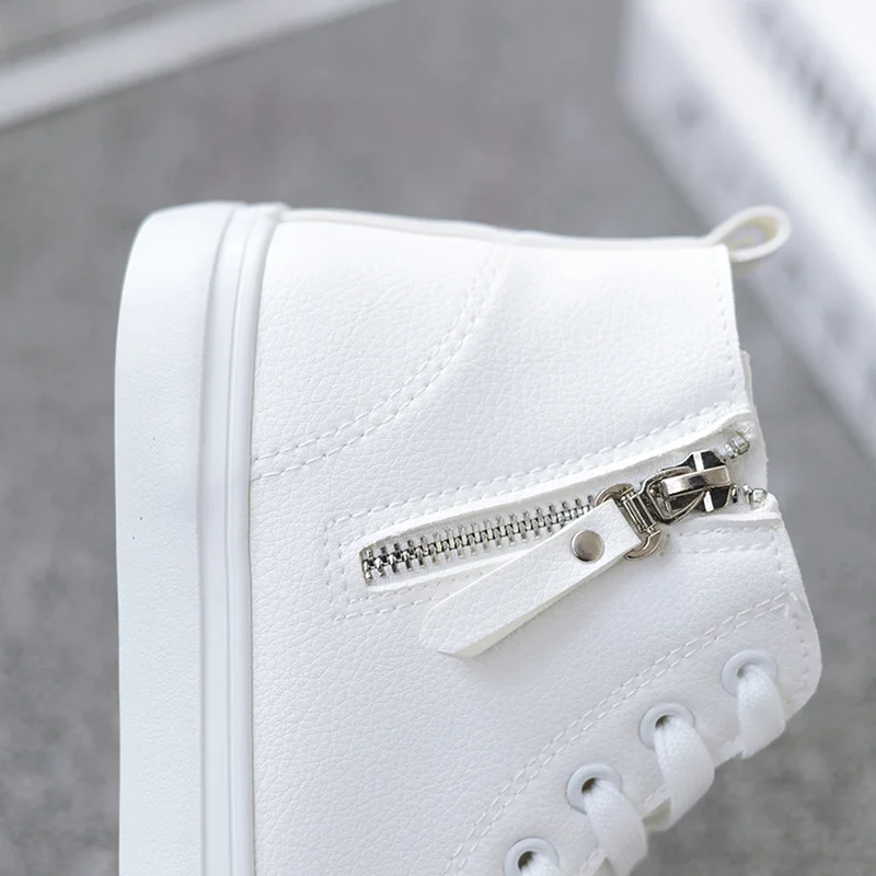 Spring Autumn Women Shoes Boots Fashion Sneakers High-top Casual Loafers Woman Flats Skateboard Vulcanize Shoes Ladies Female