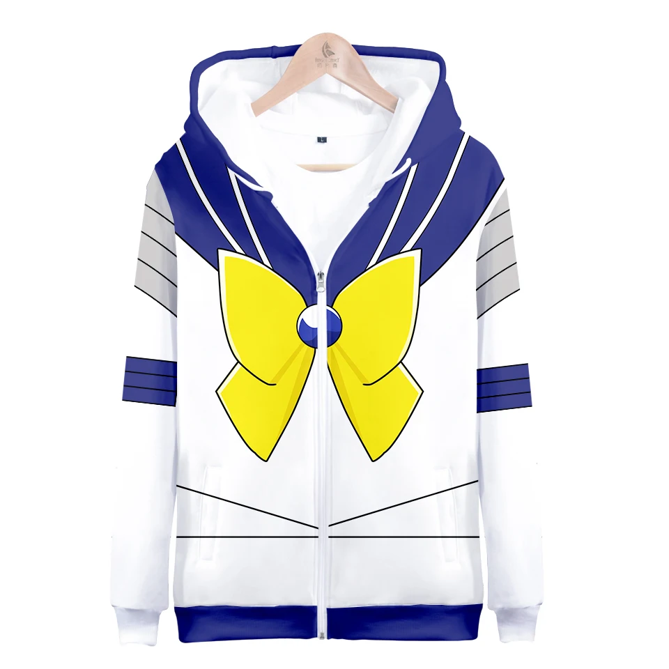 Cosplay hoodies Szép Szerep Angol kosztüm Felsőruha Cipzár Női hoodies stv Ruhaujj Búbos Pamut sportpulóver cosplay Jellem ruhák