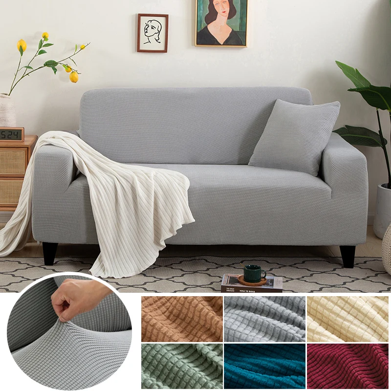funda sofa elástica de Jacquard funda sofa chaise lounge en forma de L