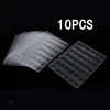10pcs Clear Plastic Coin Pocket Pages Protector Sheets Pitch 42 Pockets Coin Holder Album Protection Board Collection Container 6