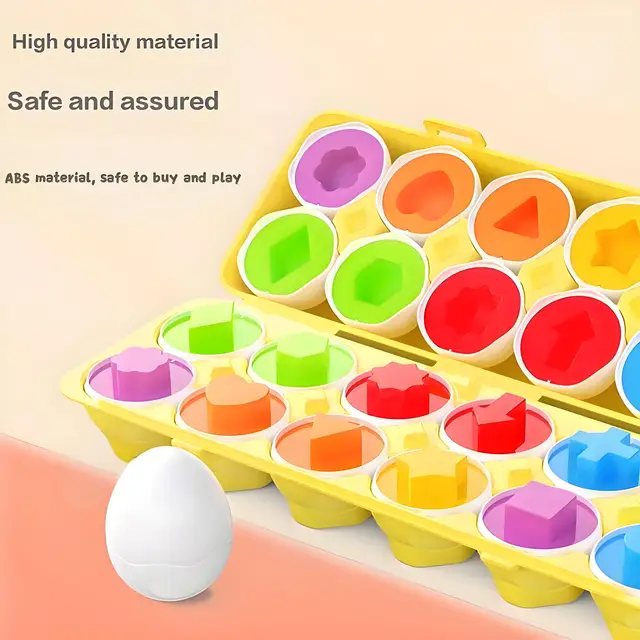 Smart Eggs Color & Shape Matching Montessori Puzzle Toy 2