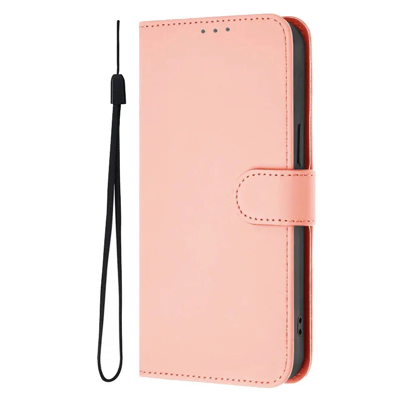 Candy Color Flip Stand Leather Phone Case - Universal Fit
