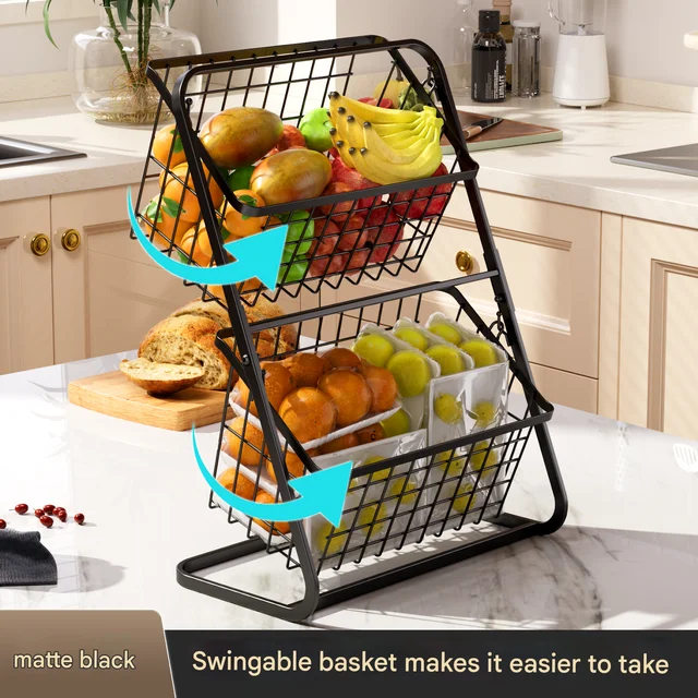Black Multi-Layer Vegetable Rack 3