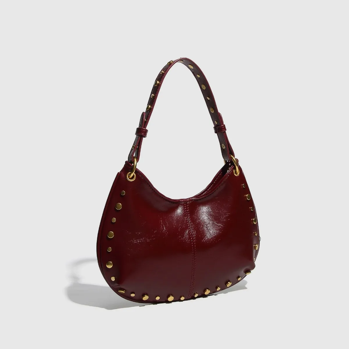 Fashion Shoulder Bag Rivets Studded Women Casual PU Leather Handbags Tote Bolsas Female Crossbody Hand Bag Purse