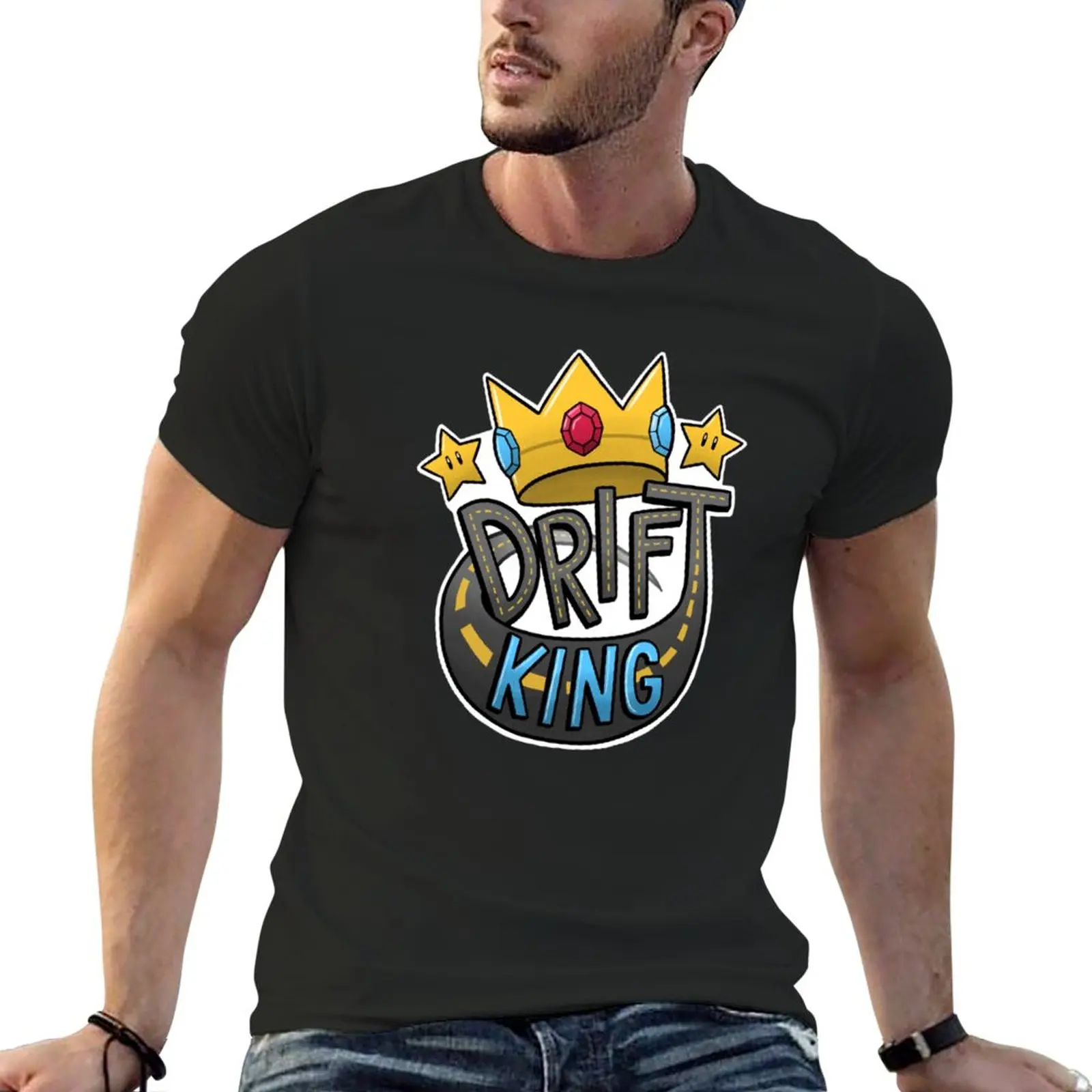

Drift King T-Shirt boys whites Aesthetic clothing Tee shirt mens graphic t-shirts hip hop