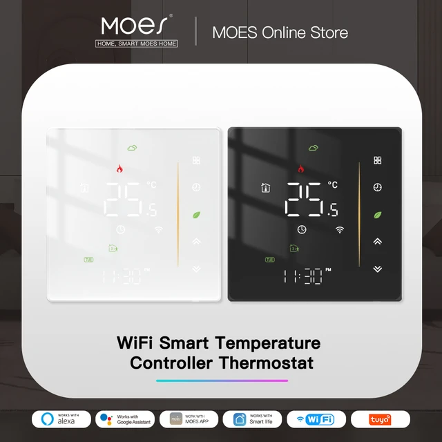 95~240V Alexa Google Home Smart Intelligent WiFi Thermostat Room Electric  Water Gas Boiler Floor Heating Temperature Controller - AliExpress