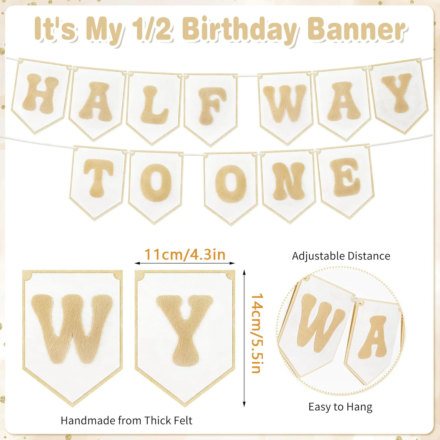 4pcs/Set Decorations for a 6-Month Birthday Party, Including a Banner, a Birthday Hat, and a 6-Month Cake Decoration Topper