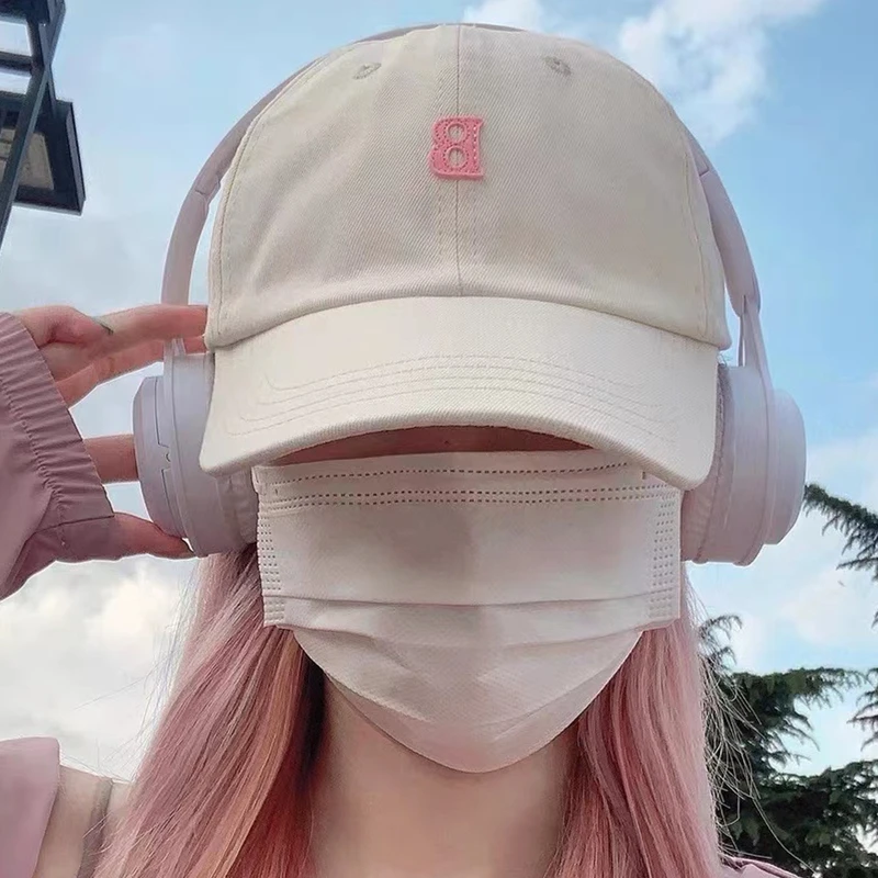 Men and Woman's Small Face Baseball Caps Adjustable Casual Embroidered Letter B Cotton Sun Unisex Solid Color Visor_voghion.com