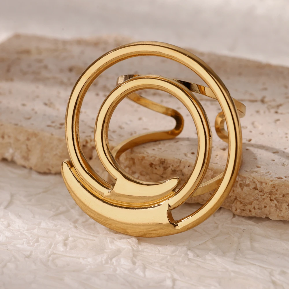 Stainless Steel Open Rings For Women Wedding Aesthetic