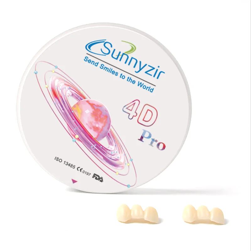 

Sunnyzir 98 System 14mm 4D PRO Multilayer Dental Zirconia Disc laboratory Zirconium Block For CAD CAM 5Axis Milling Machine