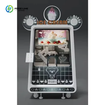 La macchina per il gelato personalizzata funziona 24 ore su 24, dotata di un robot intelligente con braccio robotico a sei assi.