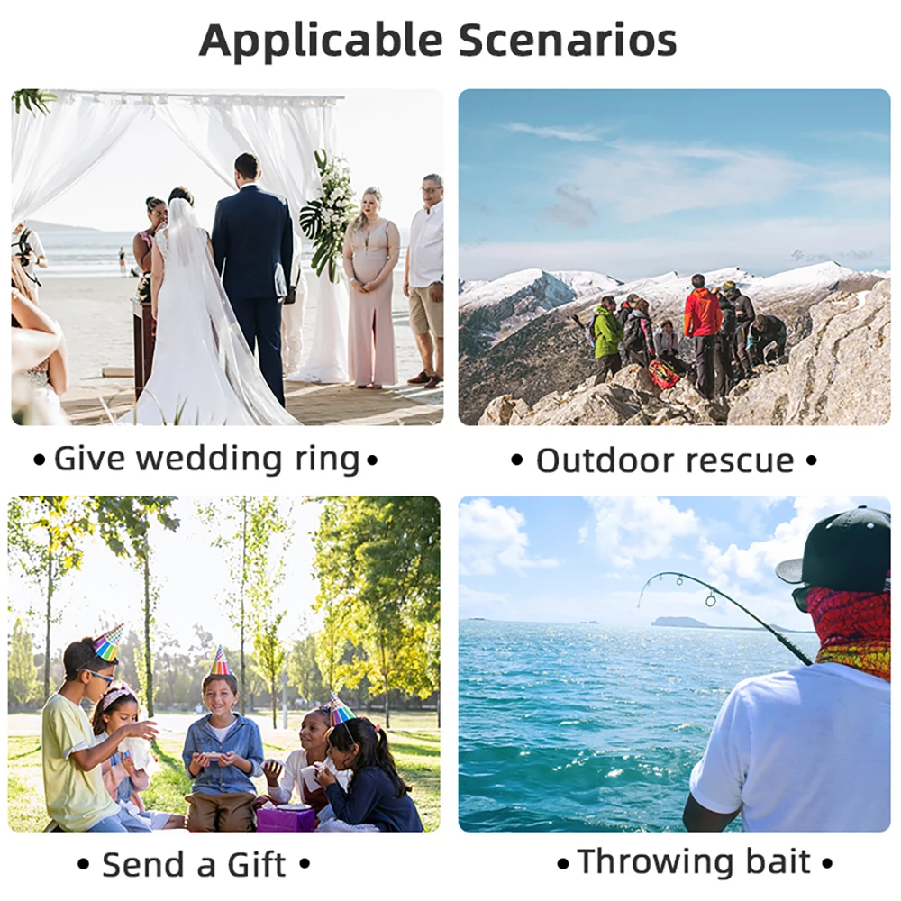 Sistema Airdrop para Dji Air Drone Dispositivo Parabólico Remoto Isca de Pesca Presente de Casamento Entrega Life Rescue Thrower Landing Gear - Image 3