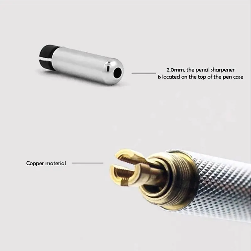 Mechanical Pencil Set Metal 0.5 0.7 0.9 1.3 2.0mm Art Drawing Painting Automatic Pencil Leads Office School Supplies