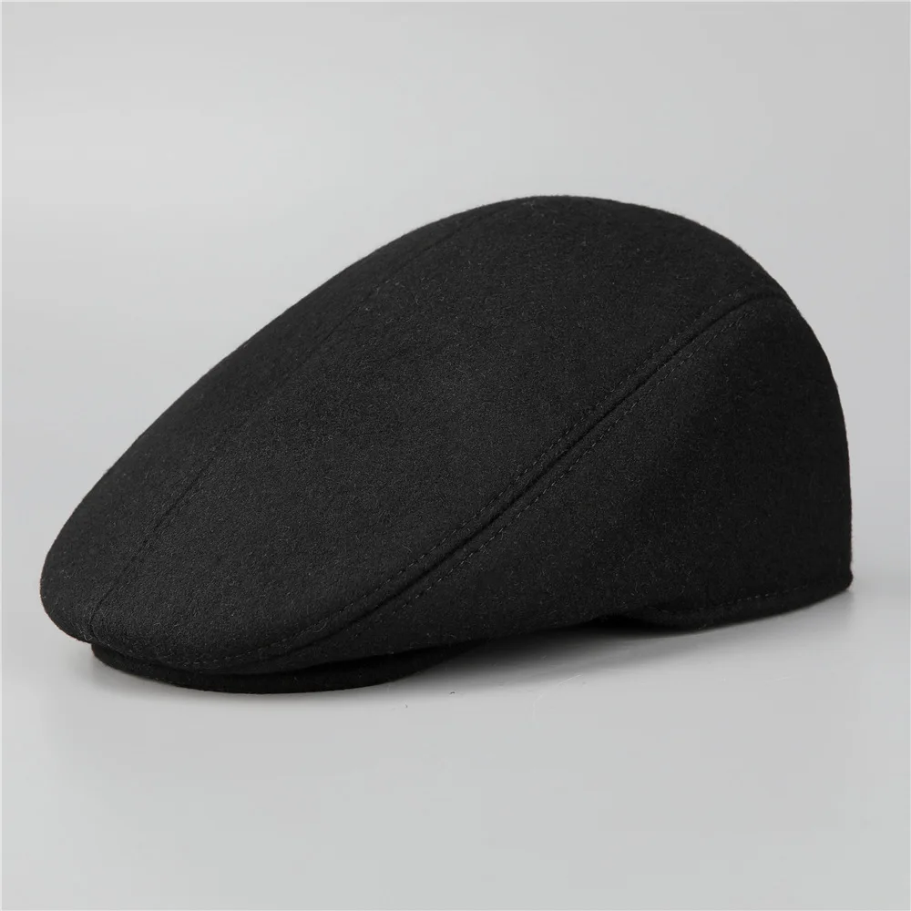 Men's Cap Autumn and Winter Thickened Ear Protection Old Man Hat Middle-aged and Elderly Dad Cotton Hat Wool Caps