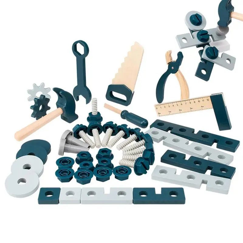 

Toddler Tool Set Pretend Play Tool Toys For Construction And Woodworking Nuts And Bolts Hand Tools Set Kids Toy Tool Set For