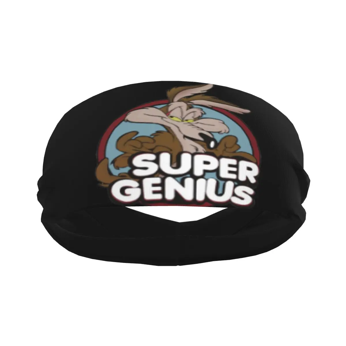 

Coyote Super Genius Wolf Sweat Headband Headwear Hair Band Fitness Sport Sweatband Sports Safety for Men