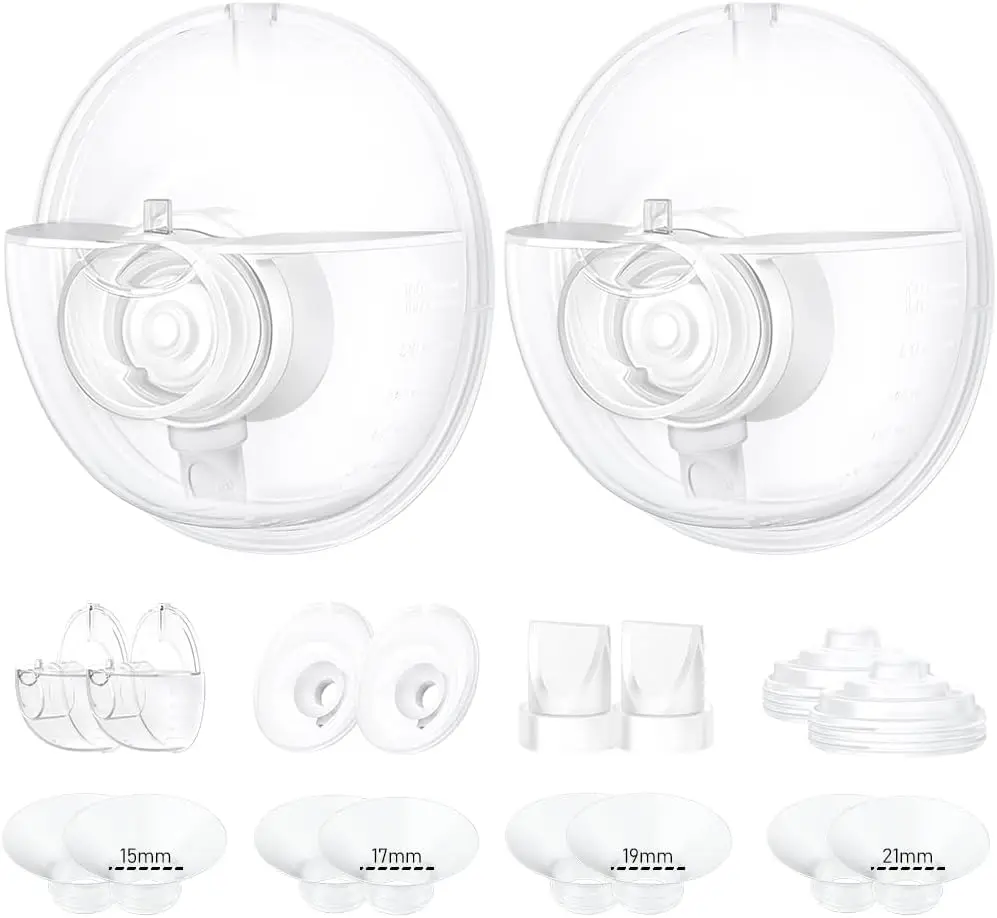 ชุดถ้วยสะสม 24 มม. และเม็ดมีดแปลนเข้ากันได้กับอุปกรณ์เสริมสําหรับเปลี่ยนเครื่องปั๊มนม Momcozy M5 เท่านั้น 1