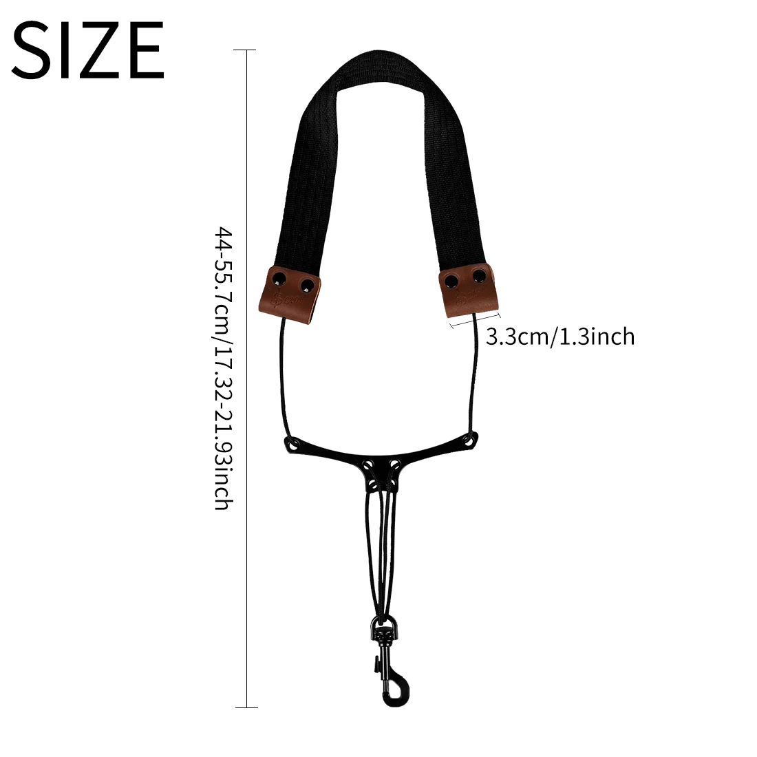 Premium Saxophone Neck Strap with Double Layer Design and Fine Fiber Mesh Ribbon