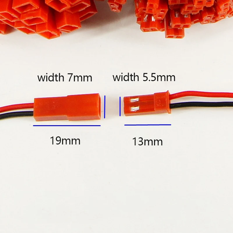 Conector Micro Mini JST, Fios macho e fêmea, Soquete de cabos, 2.0 PH, 100m, 10 conjuntos