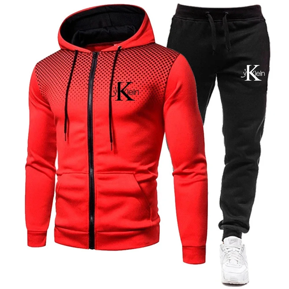 Survêtement de sport pour homme, sweat à capuche, vêtements de fitness, ensemble de course, jogging sportif, sports d'hiver imbibés, nouvelle mode