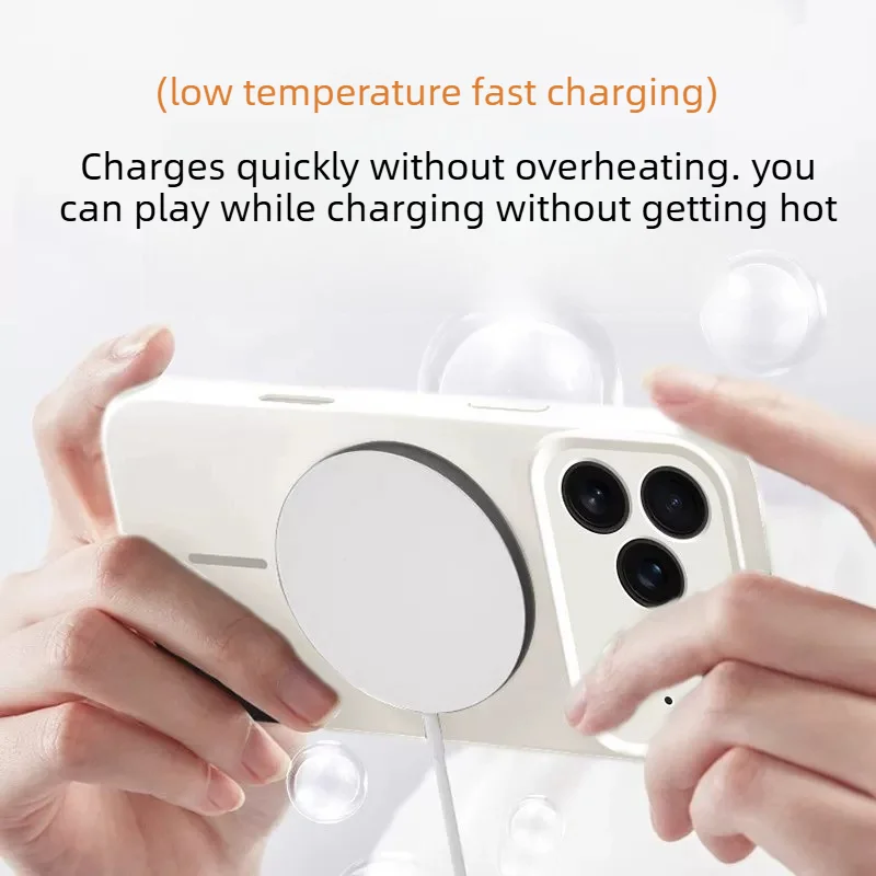 Fashion Original Liquid Silicone Magnetic Shockproof Phone Case with Raised Camera Protection