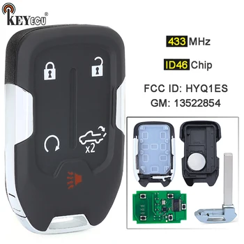 Keyforkess 433MHz ID46 Chip HYQ1ES GM: 13522854 Smart Remote Key Fob per Chevrolet Silverado GMC Sierra 1500 2500 3500 2021 2022