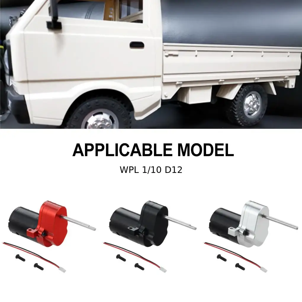 

RCGOFOLLOW 1 10 Aluminum Alloy Heat-resistant Brushed Motor RC Upgrade Part Rc Brushed Motor For WPL D12 RC Car Part Red