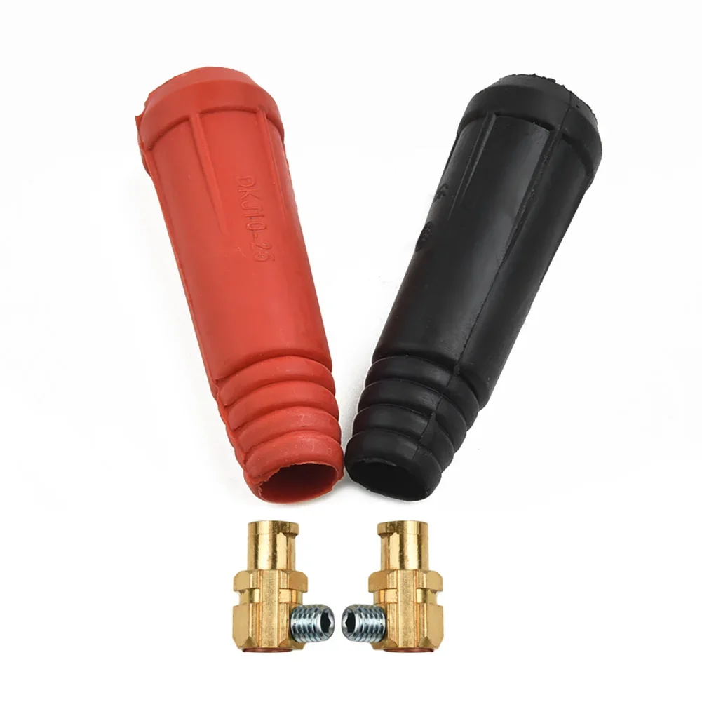 TIG Welding Cable Panel Male Connector Plug 200Amp Euro Style Connection Quick Fitting 2pcs DKJ10-25 Welding Machine welding cable connector
