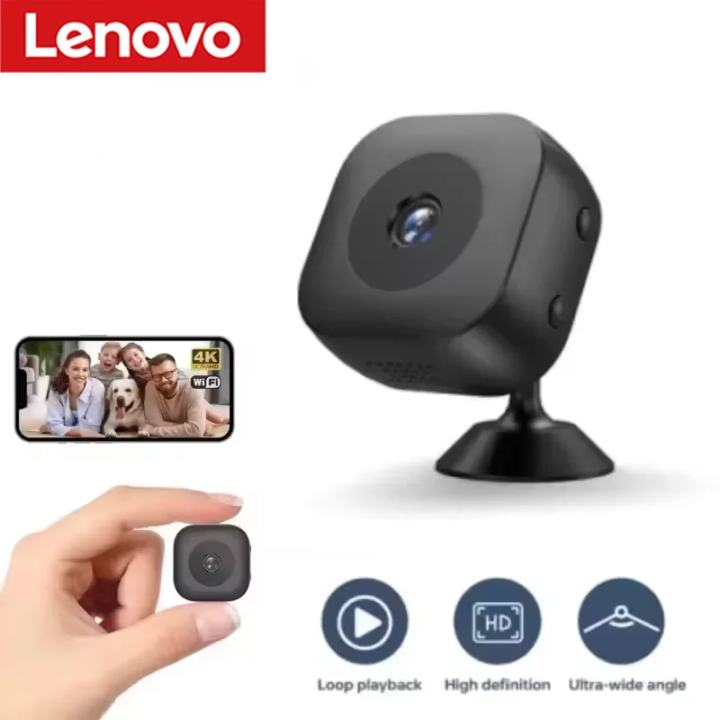 Lenovo 8K Mini WiFi Monitor Security Camera High Definition Full