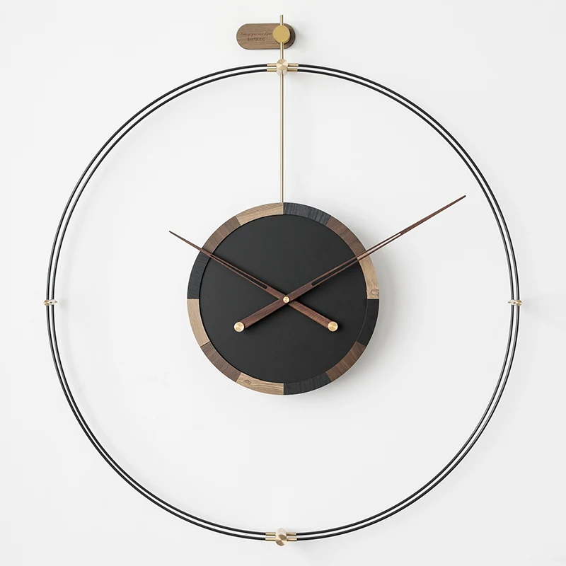 3d Wall Clock Wooden Metal Silent Watch Clocks Art Birthday Gift B  