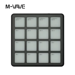 Portable Wireless MIDI Controller with 16 Pads and USB - C Interface (MiniPAD - BLack)
