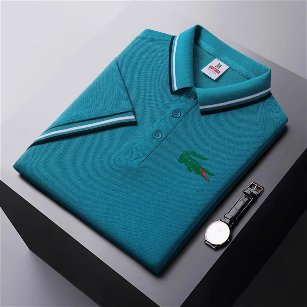 2024 Men's Short-sleeved Polo Shirt Summer Quick-drying Breathable T-shirt High Quality Business Casual Comfortable Short-sleeve
