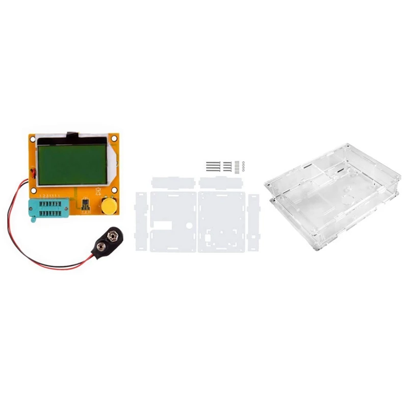 1Set 328 Graphical Transistor Tester NPN PNP Diode Triode Capacitor ESR MOSFET Resistance Sense LCD Display Checker ABS 5