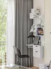 Hook And Loop Fastener  Modern Living Room Curtains Full Blackout Fabric Finished Product Thickened linen 1