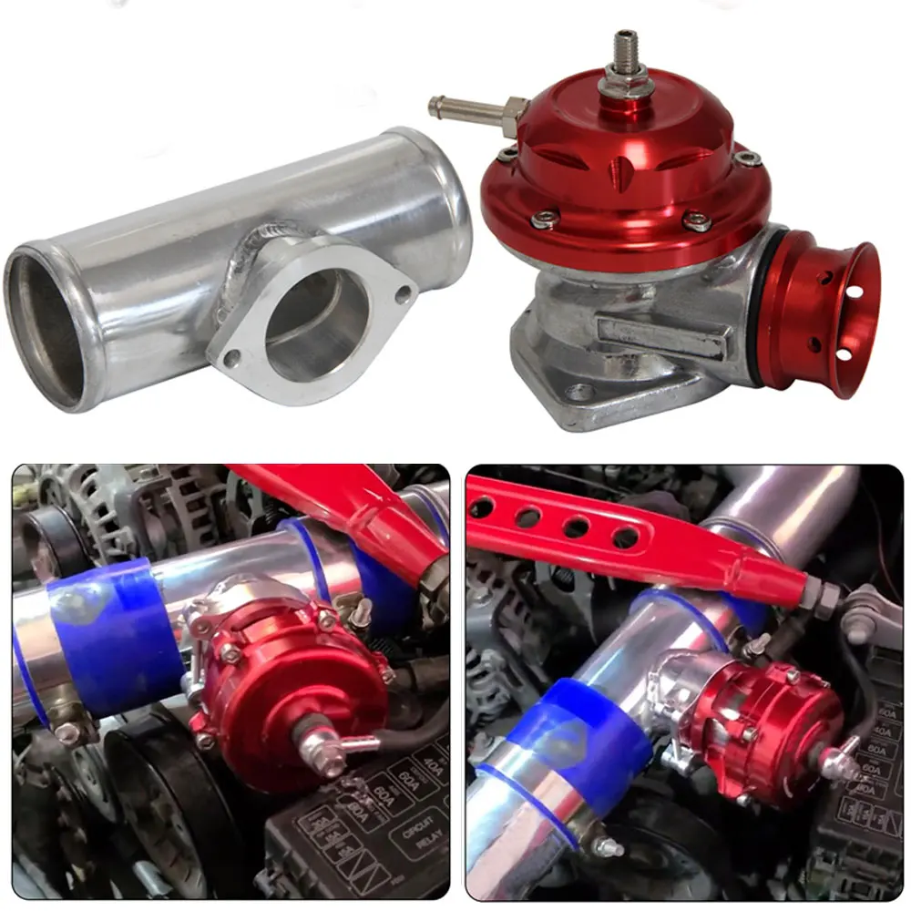 

Type-RS Adjustable 25psi Blow off Valve Adaptor With 63mm 2.5" Flange Pipe For GD-RS FV RZ BOV Adapter L=150mm