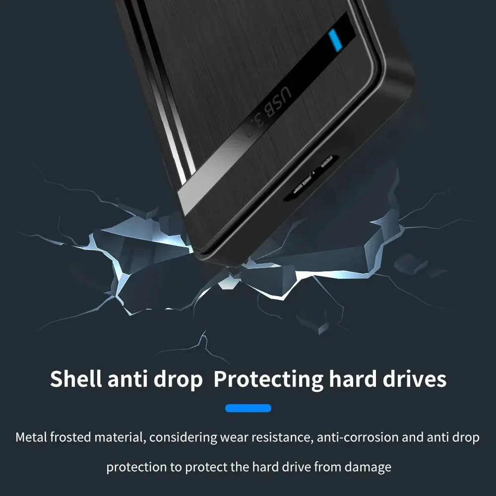 2.5" SATA Hard Disk Box USB 3.0 HDD Enclosure Mobile Hard Drive Case for SSD External Storage HDD Box 6Gbps Speed Plug and play
