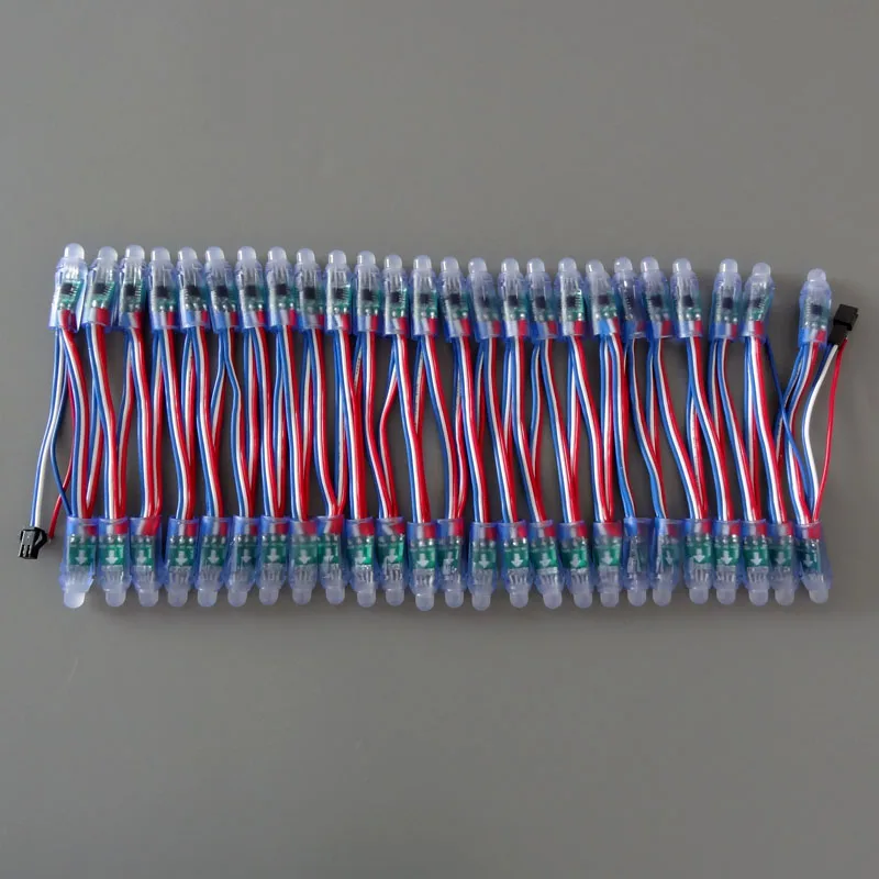

1000 шт. 18AWG 12 мм WS2811 пиксель RGB светодиодный модуль световая гирлянда Программируемый дисплей вывеска экран панель подсветка освещение ТВ матрица DC 5V 12V