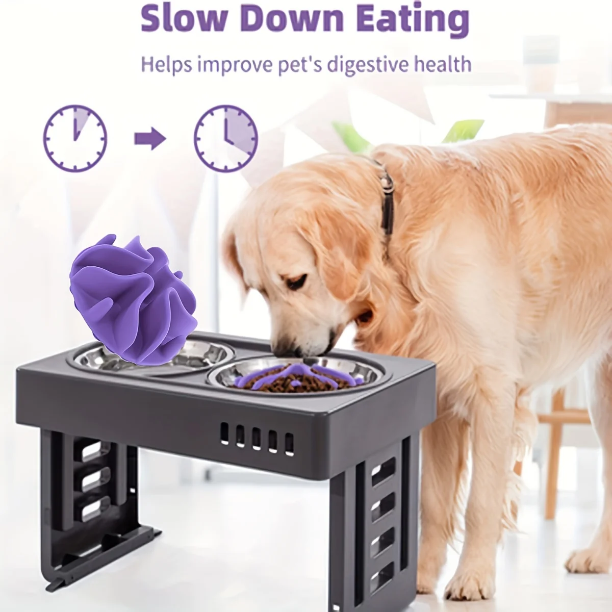 1Pc Soft Silicone Slow Feeder Puzzle Dog Bowl Insert-Stimulates Mind & Promotes Healthy Digestion Suitable for all sizes 3