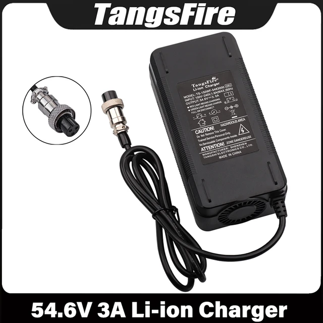 54.6V 3A Li-ion Battery Charger For 13S 48V Li-ion Battery Electric