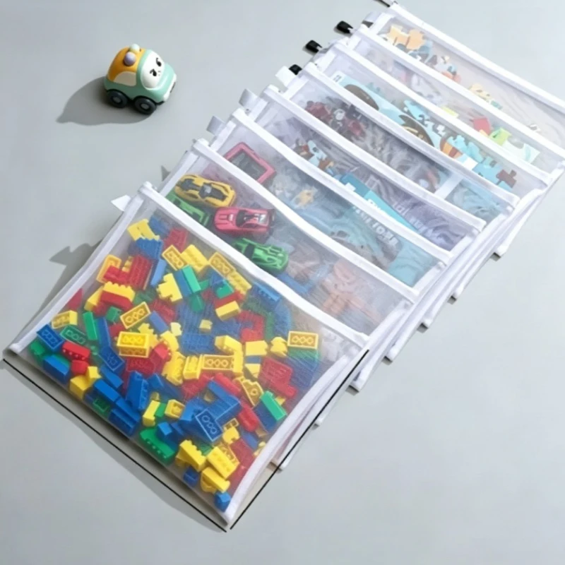 지퍼 메쉬 가방, 3가지 사이즈, 지퍼 메쉬 가방, 방수 투명 여행 가방, 지퍼가 달린 사무용품 문서 가방