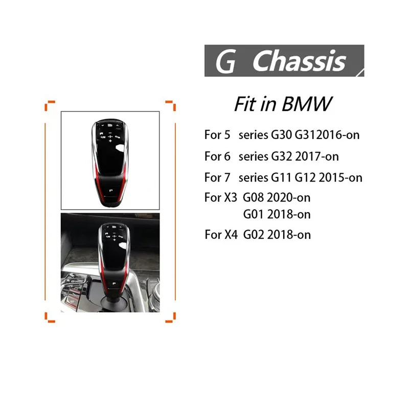 기어 시프트 노브 시프트 레버 헤드, BMW G30 G01 G02 G11 G12 G32 G08 5 6 7 시리즈 2019-Now M 스포츠 G-섀시 자동차 액세서리