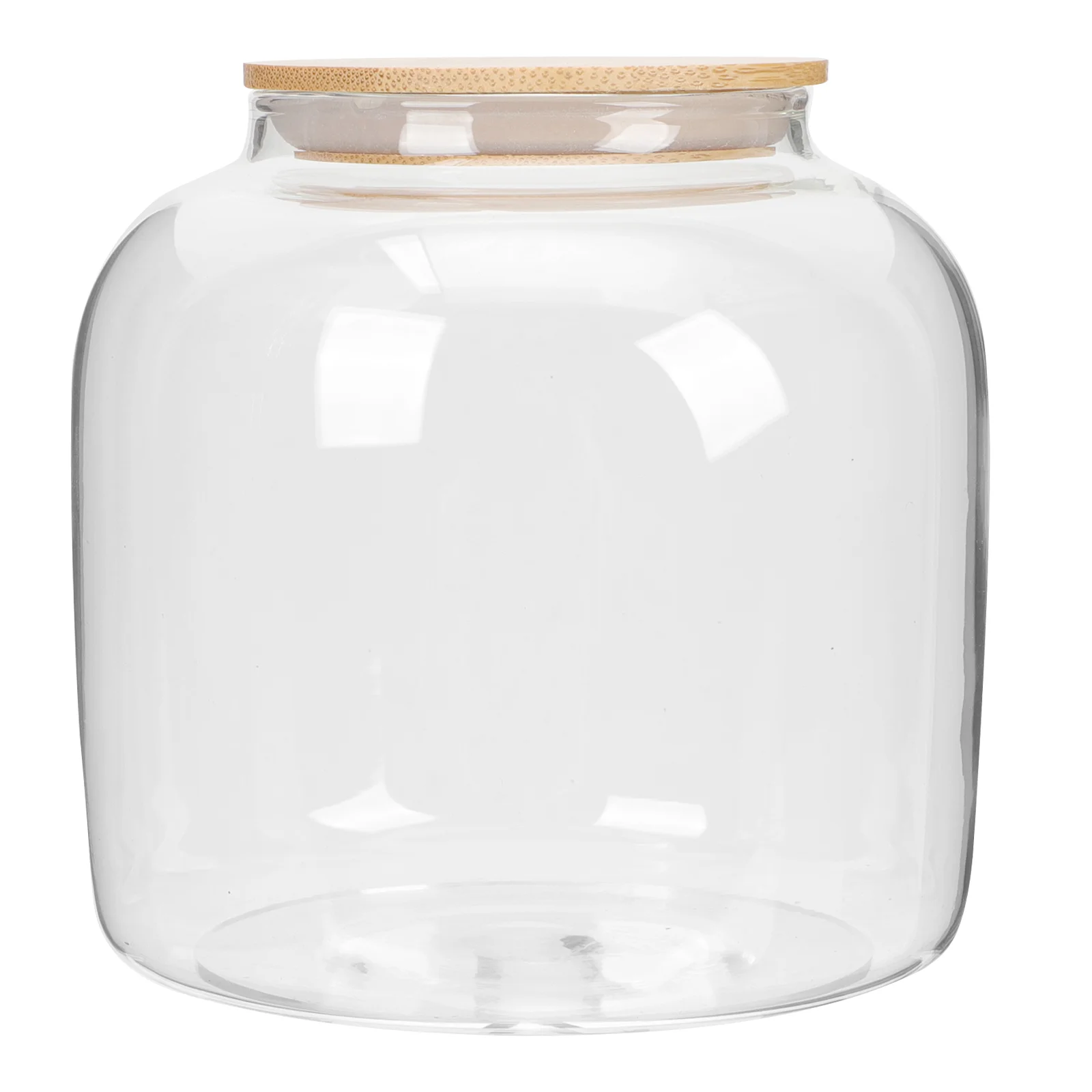 

Glass Tea Container Glass Canister and Bamboo Lid Clear Storage Canister Clear Glass Holder and Lid