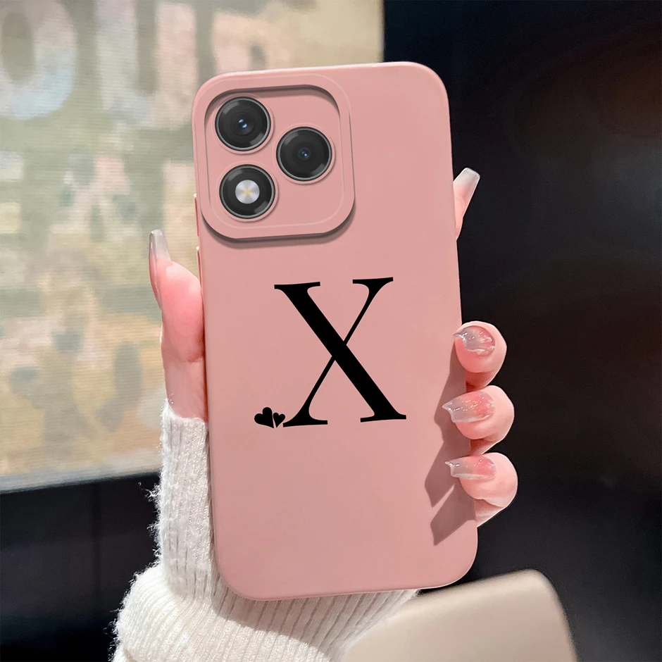 For Honor 5G Case: Shockproof Soft Silicone Slim Bumper Cover, Simplicity 26 Letter Design