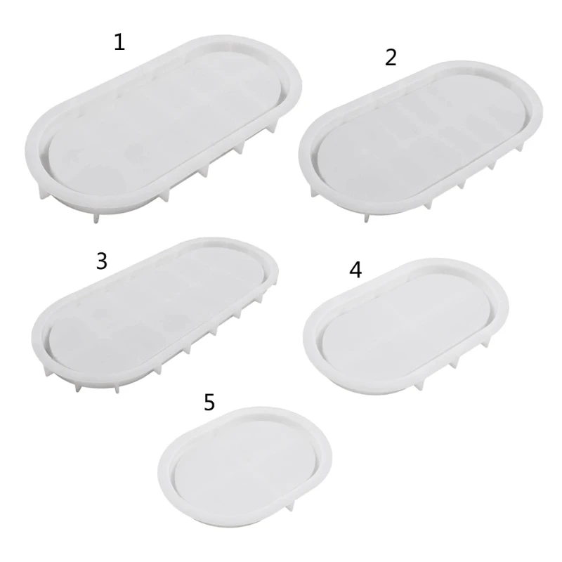 

Cup Mat Mold Handmade Oval Tray Silicone Mold Serving Borad Epoxy Mould Dropship