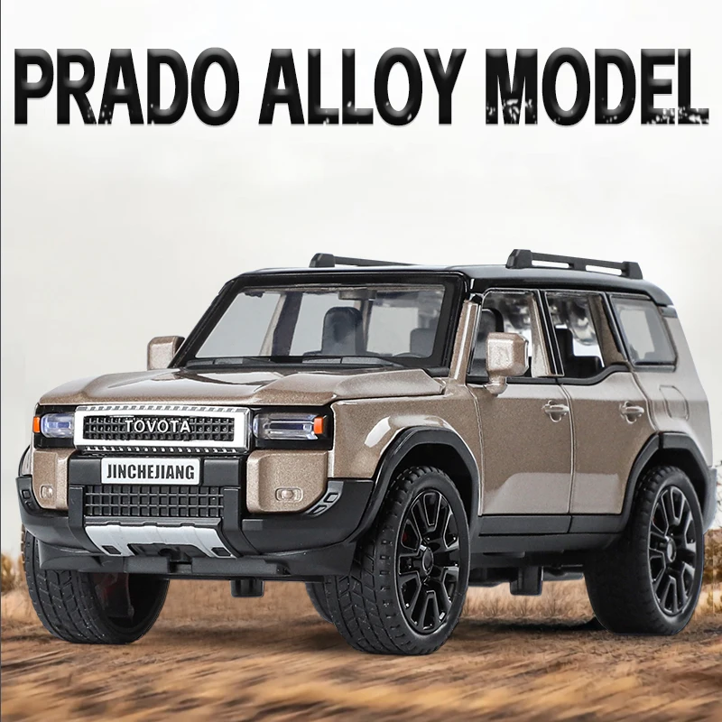 1:32 Toyota Land Cruiser Prado SUV 2024 Alloy Die Cast Toy Car Model Sound and Light Children's Toy Collectibles Birthday gift 3