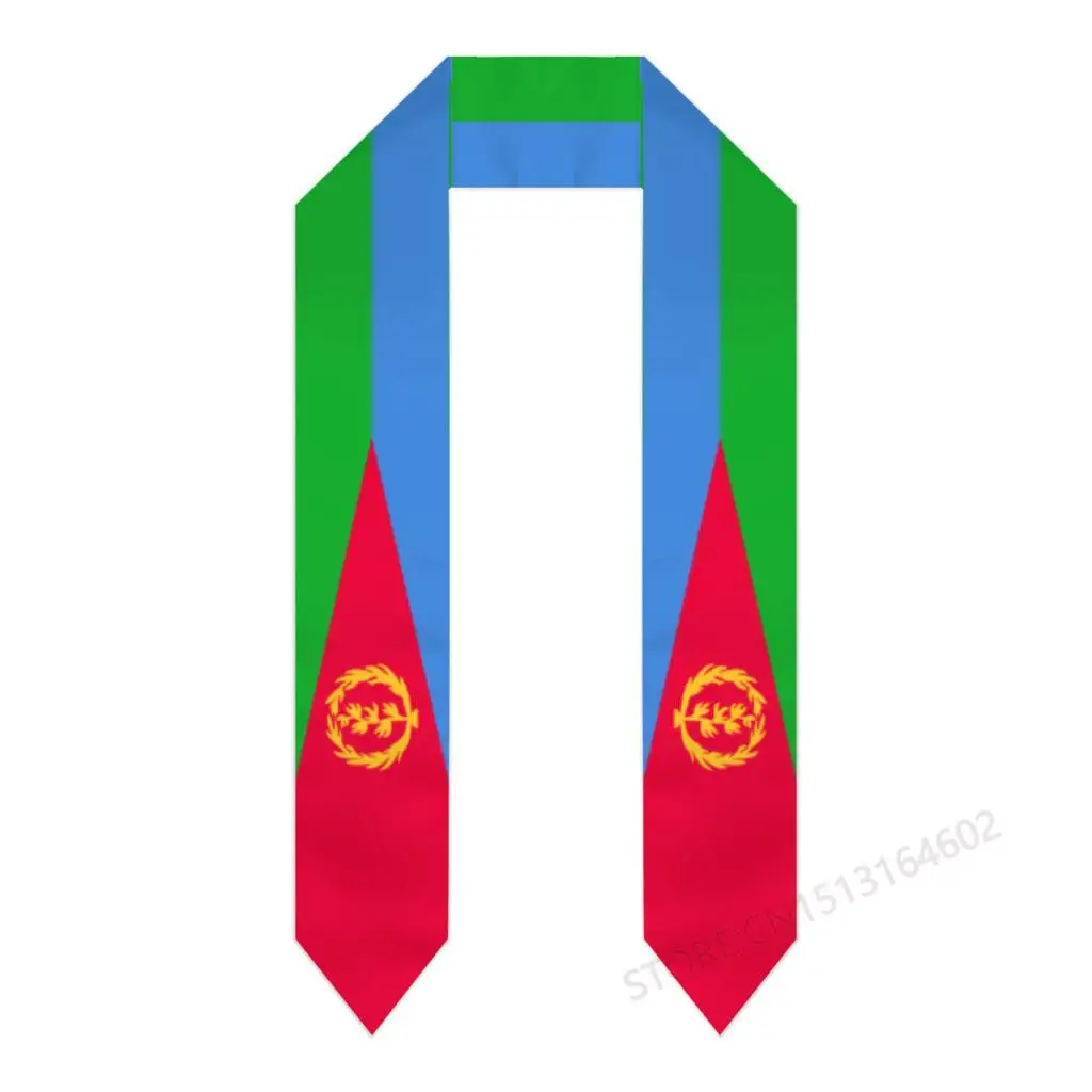 Nome Personalizzato O Logo Eritrea Flag Sciarpa Graduation Stola Sash International Study All'Estero Classe Del 2023 Scialle